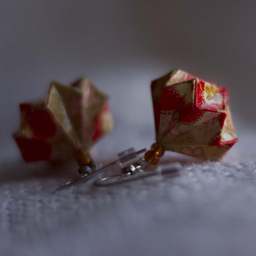Origami náušnice "jarní květy" — foto 5