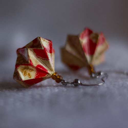 Origami náušnice "jarní květy" — foto 3
