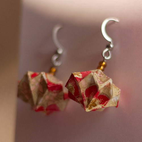 Origami náušnice "jarní květy" — foto 2