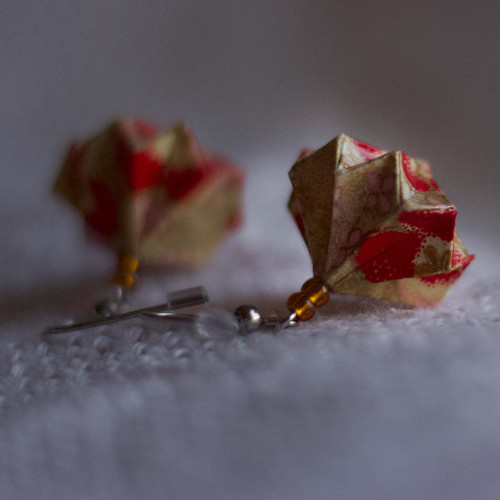 Origami náušnice "jarní květy" — foto 4