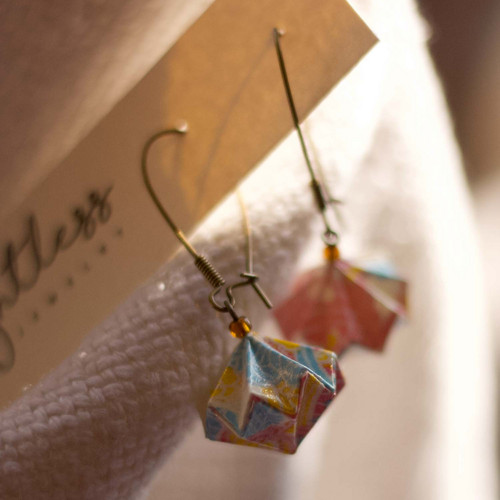 Origami náušnice "něžně jarní" — foto 3