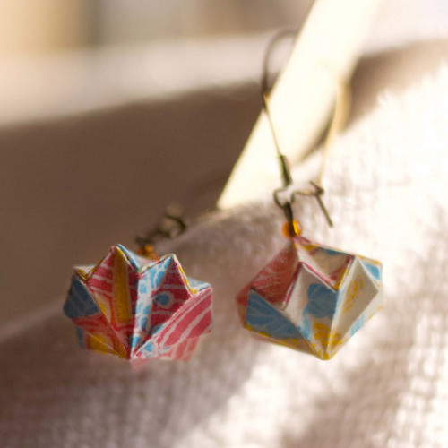 Origami náušnice "něžně jarní" — foto 2