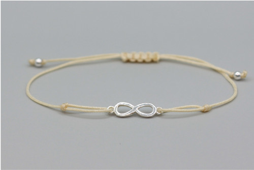 Minimalistický náramek - Infinity (krémová) — foto 2