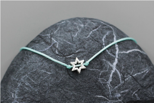 Minimalistický náramek - Star frame (mátová) — foto 4