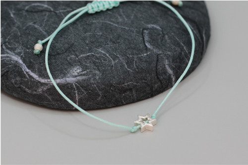 Minimalistický náramek - Star frame (mátová) — foto 5