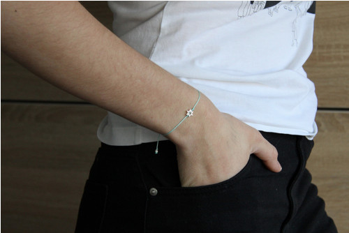 Minimalistický náramek - Star frame (mátová) — foto 3