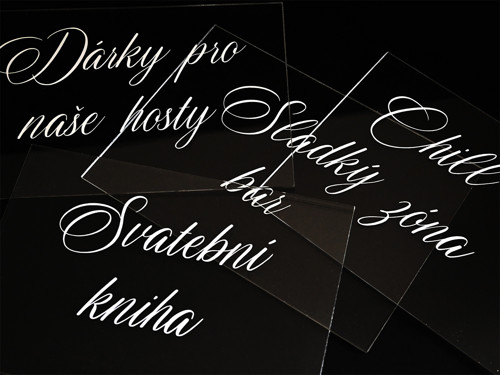 Svatební popisky - plexi 21×15 cm — foto 4