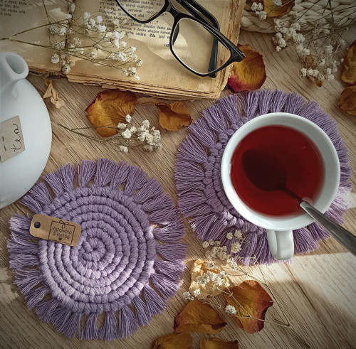Macramé podšálek - RŮZNÉ BARVY — foto 5