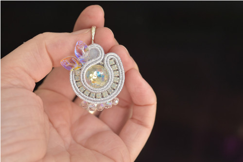 Soutache náušnice "Leafs" — foto 5