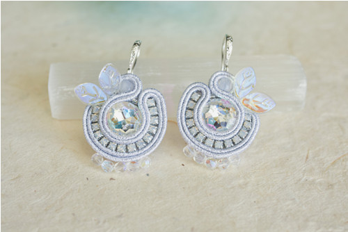 Soutache náušnice "Leafs" — foto 4