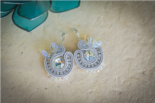 Soutache náušnice "Leafs" — foto 3