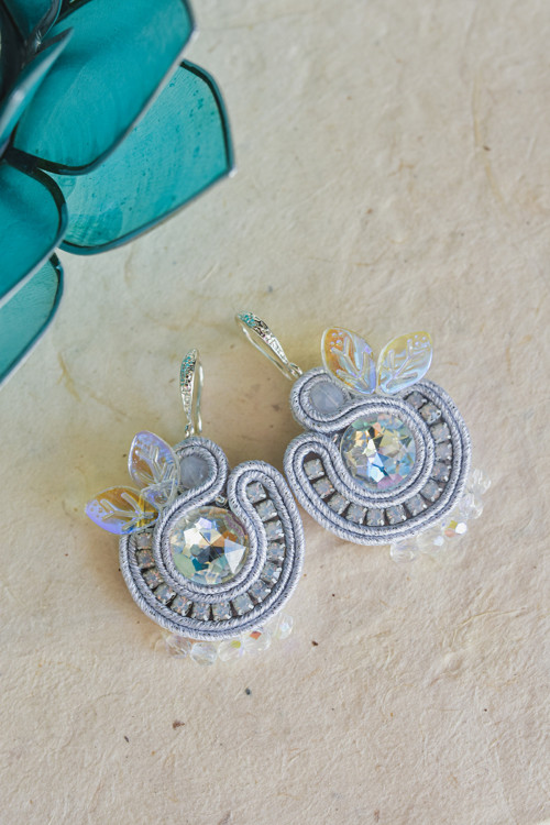 Soutache náušnice "Leafs" — foto 2