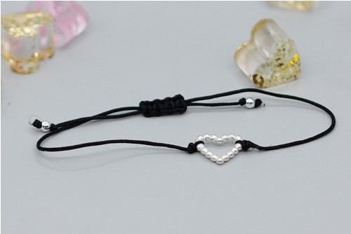 Minimalistický náramek - Ball heart (černá) — foto 2