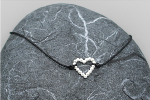 Minimalistický náramek - Ball heart (černá) — foto 3