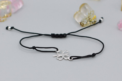 Minimalistický náramek - Clover leaf (černá) — foto 2