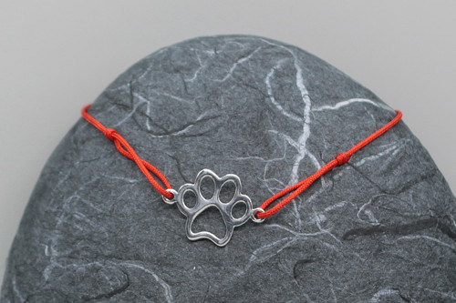 Minimalistický náramek - Paw (červená) — foto 3