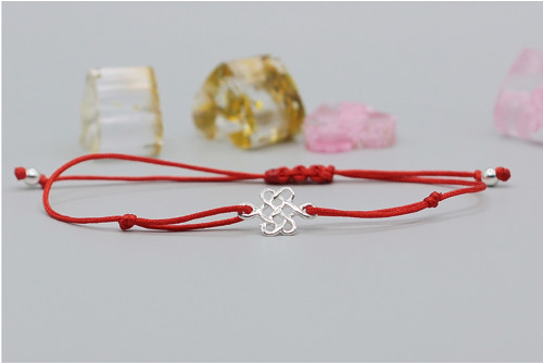 Minimalistický náramek - Celtic knot (červená) — foto 2