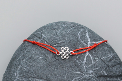 Minimalistický náramek - Celtic knot (červená) — foto 3