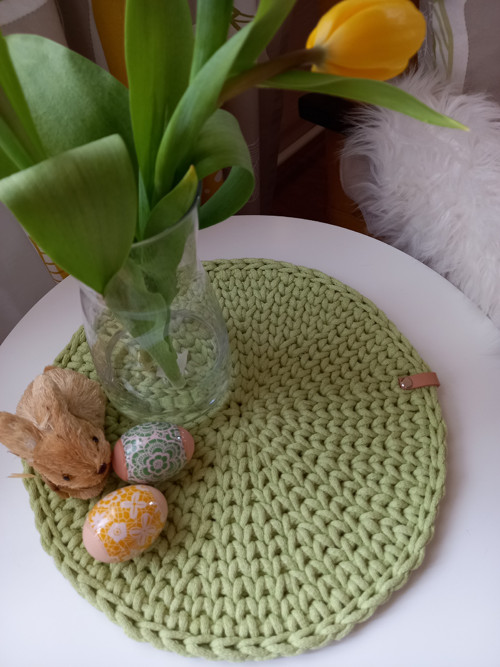 Háčkováné prostírání limetka — foto 3