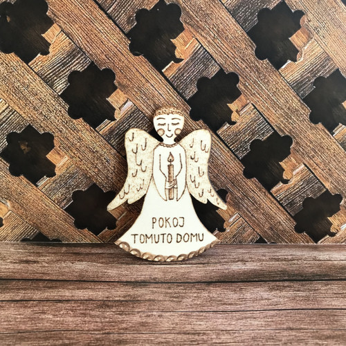 Dřevěná vánoční ozdoba - andělíček — foto 2