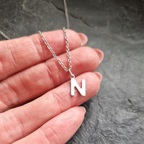 Ocelový náhrdelník*písmeno ,,N,, — foto 3