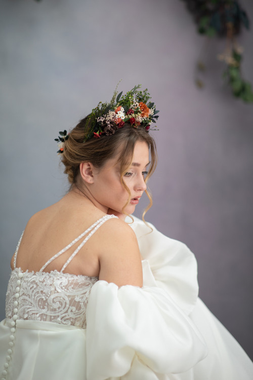 Květinová čelenka "clivé stmívání" — foto 6