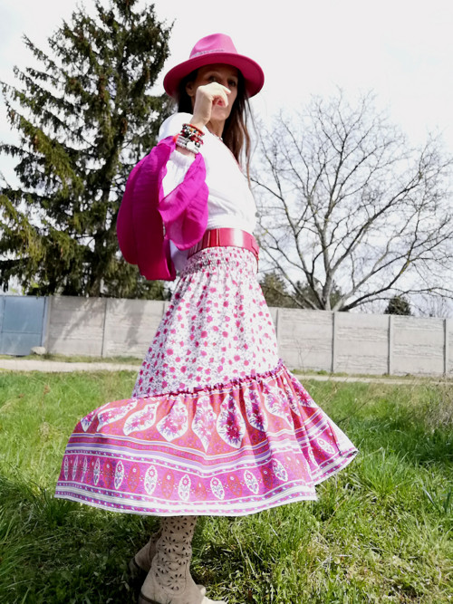 Sukně asymetrická v Bohemian stylu — foto 2