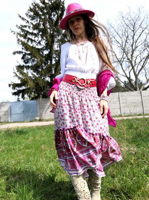 Sukně asymetrická v Bohemian stylu — foto 4