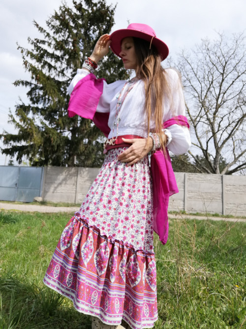 Sukně asymetrická v Bohemian stylu — foto 3