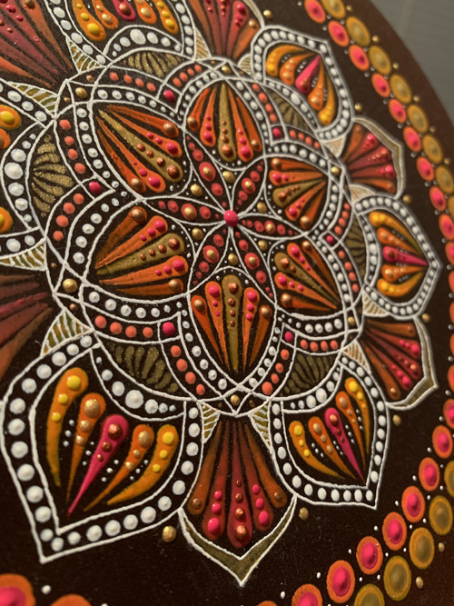 Mandala na dřevě - Indie — foto 4
