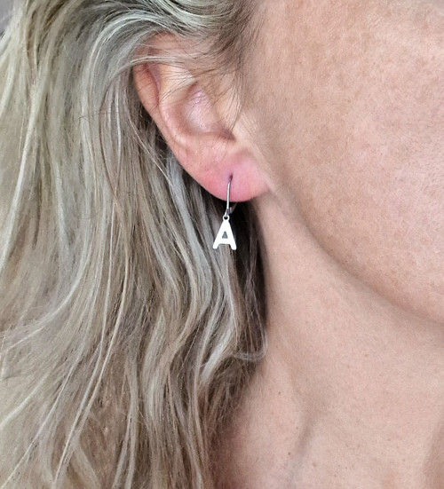 Ocelové náušnice*písmeno ,,U, — foto 6