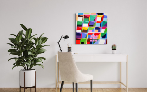 ORIGINÁL OBRAZ - GEOMATRIX, 60 x 60 cm — foto 2