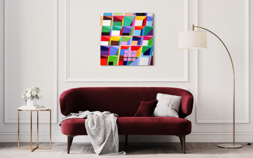 ORIGINÁL OBRAZ - GEOMATRIX, 60 x 60 cm — foto 3