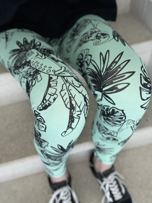 Bavlněné legíny - chameleon — foto 2