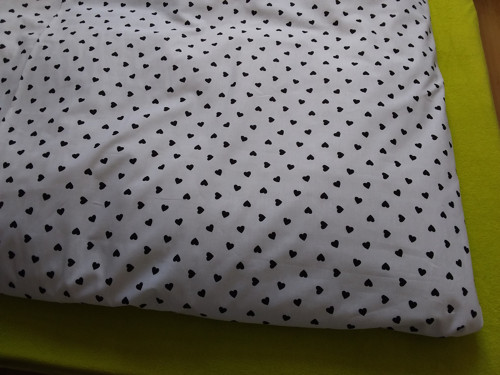 Povlečení černá srdíčka na bílém — foto 2