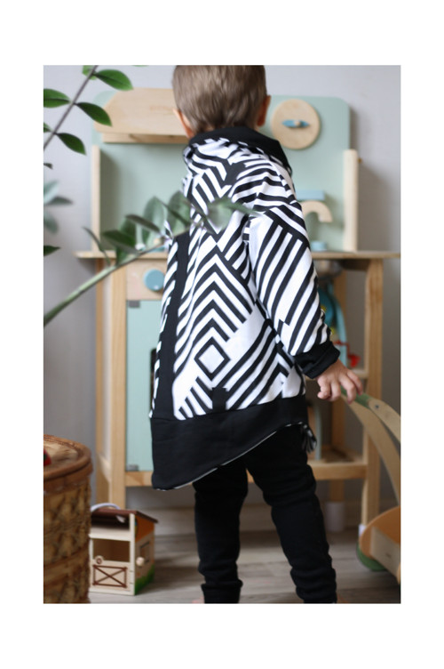 Oversize prodloužená mikina Zebra — foto 5