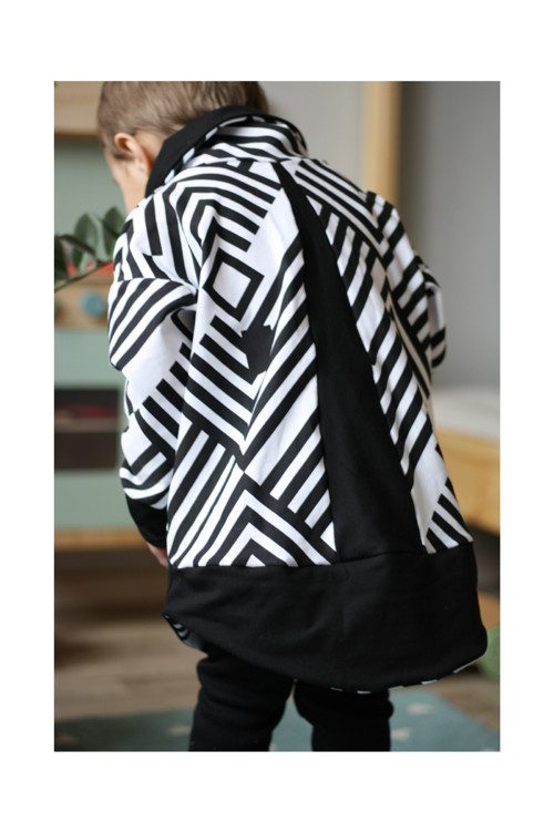 Oversize prodloužená mikina Zebra — foto 2