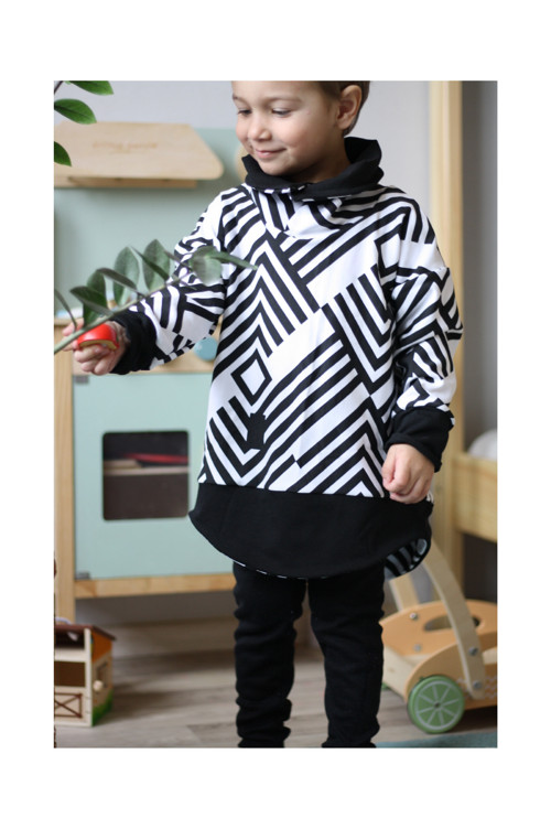 Oversize prodloužená mikina Zebra — foto 4