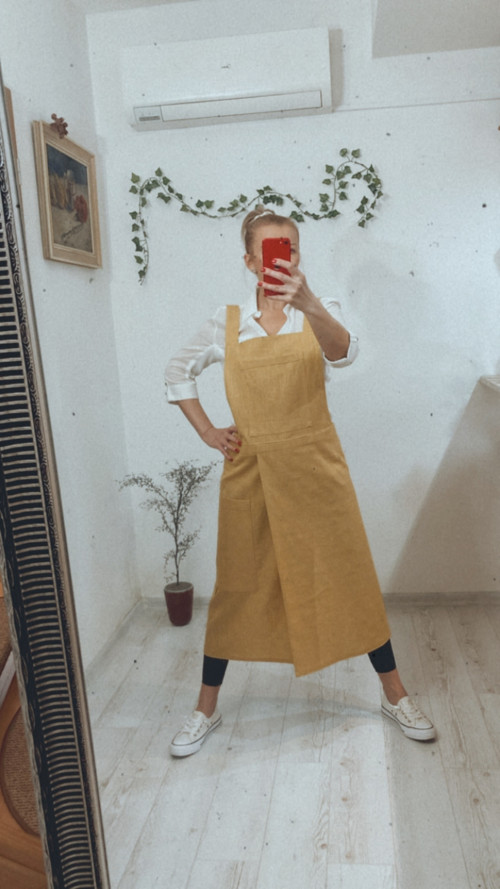 Ľanová zástera OCHRE — foto 4