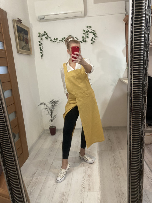 Ľanová zástera OCHRE — foto 3