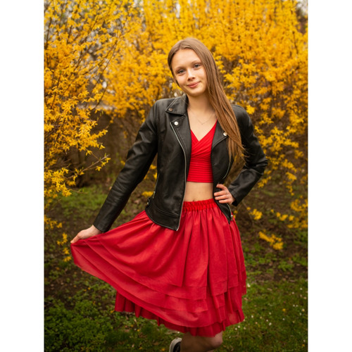 Červená tylová sukně — foto 3