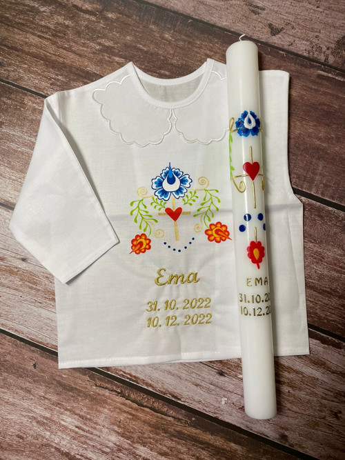 Křestní košílka Folk Flower — foto 2