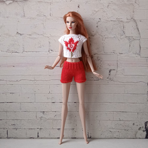 Oblečky pro Barbie, FR, Integrity - triko, kraťasy — foto 2