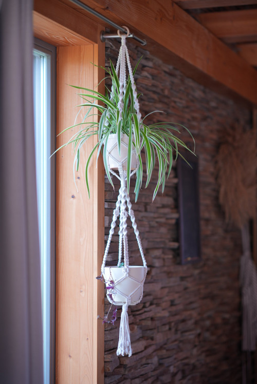 Minimalistický macramé závěs - dvojzávěs — foto 5