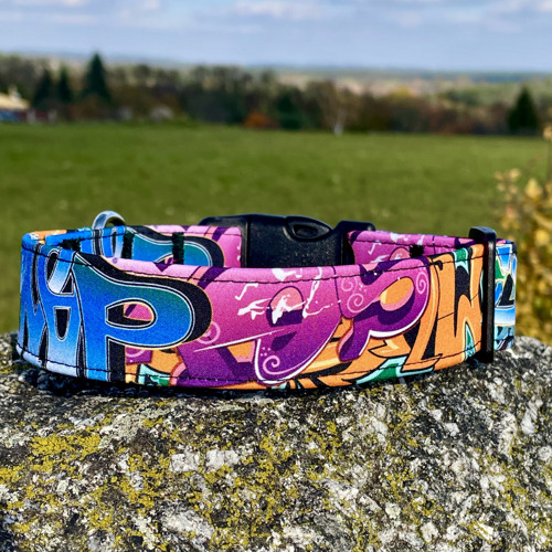 VÝPRODEJ Obojek graffiti 3 cm 30 - 40 cm — foto 2