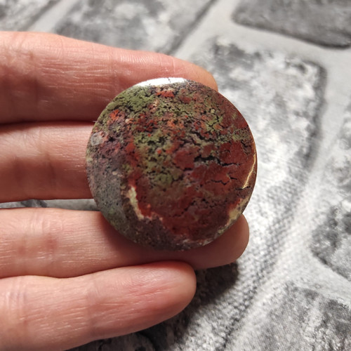 Mechový achát, ID 2883, průměr 33 mm — foto 2