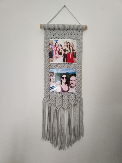 Macramé rámeček Šedá — foto 2