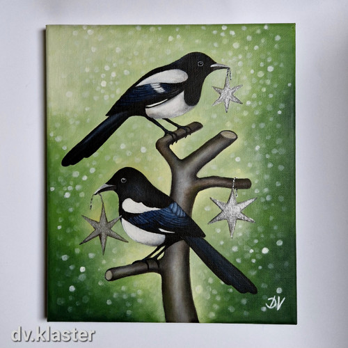 Dvě straky (25x30 cm) — foto 4