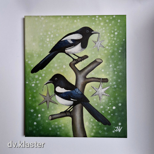 Dvě straky (25x30 cm) — foto 5