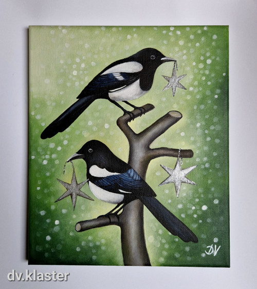 Dvě straky (25x30 cm) — foto 2